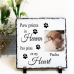 Personalised Slate - Paw Prints -20cm x 20cm - Glossy Finish 