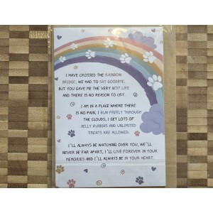  I’ve crossed over the rainbow bridge 