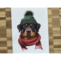 Doggy Christmas cards Rottweiler card Number 1