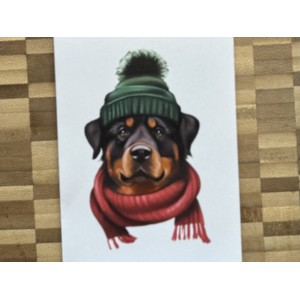 Doggy Christmas cards Rottweiler card Number 1