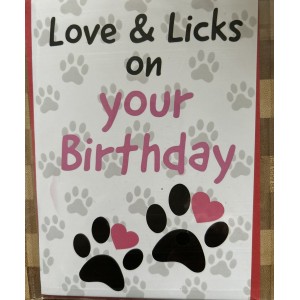 1 Doggy Christmas card love and licks 