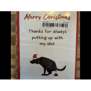 1 Doggy Christmas cards assorted doggy cards:  Number 14 thanks for putting up with. 