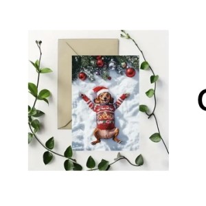 Dachshund snow Angel 