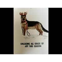 German shepherd card 1 Doggy Christmas cards assorted doggy cards: Number 20:  unleashing seasons greetings on you