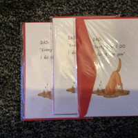 Father’s Day or birthday dad card from the dog